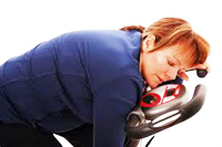 Woman tired after exercise