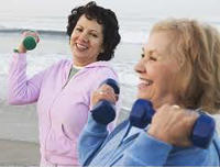 There's no age limitation for exercising with weights but consult your doctor if you are over 65 before starting an exercise regime