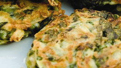 Spinach Latkas without Potatoes