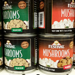 Canned mushsrooms if in water & citric Acid & NOT from China don't require kosher supervision