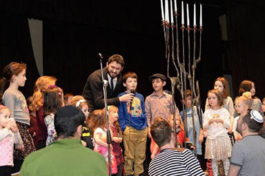 Chanukah with kids & the Rabbi