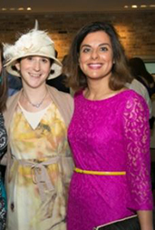 2 women at a function at Anshe Shalom B'nai Yisroel in Chicago