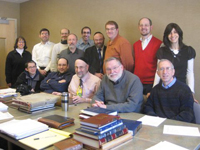 A meeting at the Young Israel of Greater Cleveland