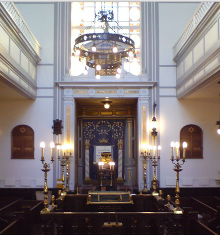 A sanctuary in a shul in the Netherlands