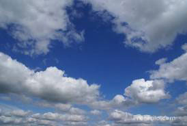 Picture of a blue sky with a few clouds